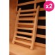 Lot de 2 Dossiers Confort pour Sauna PoolMarina Selects