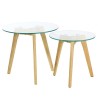 Tables Basses Gigognes Chêne et Verre KosyForm