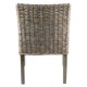 Fauteuil en Kubu Pieds Teck Teinté Gris KosyForm