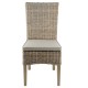 Lot de 2 Chaises en Demi Kubu Pieds Teck Teinté Lin KosyForm