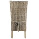 Lot de 4 Chaises en Demi Kubu Pieds Teck Teinté Lin KosyForm
