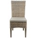 Lot de 2 Chaises en Demi Kubu Pieds Teck Teinté Gris KosyForm