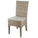 Set di 4 sedie in un Kubu mezza piedi in teak tinto grigio KosyForm