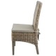 Set of 4 chairs in a half feet teak Kubu tinted gray KosyForm