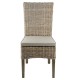 Set di 4 sedie in un Kubu mezza piedi in teak tinto grigio KosyForm