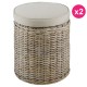 Set of 2 stools in Kubu round KosyForm
