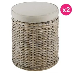 Set of 2 stools in Kubu round KosyForm