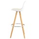 Lot de 2 Chaises de Bar Haute Blanche Piétement Chêne KosyForm