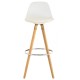 Lot de 2 Chaises de Bar Haute Blanche Piétement Chêne KosyForm