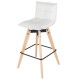 Lot de 2 Chaises de Bar Similicuir Blanc KosyForm