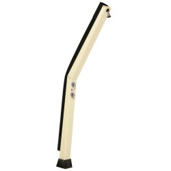 Douche Solaire Giordano Courbe 20L en Acier Galvanisé Beige Prélaqué