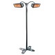 Chauffage Electrique sur Pied 3000 W HELIOSA Fer Forgé IPX5 Etanche pour Intérieur et Extérieur