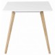 Table Repas Chêne et Laqué Blanc 80x80 Scany KosyForm