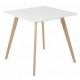 Table Repas Chêne et Laqué Blanc 80x80 Scany KosyForm