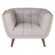 Fauteuil en Tissu Gris Clair Meryl KosyForm