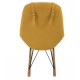 Rocking-chair Hygge en Tissu Jaune et Bois Eva KosyForm