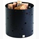 Rangement à Bois Voie Lactée Noir Givré Dixneuf Design