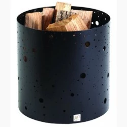 Rangement à Bois Voie Lactée Noir Givré Dixneuf Design