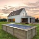 Piscine Urbaine Procopi en Bois 600 x 250 x H 133 Couverture Automatique avec Coffre Filtration et Chauffage
