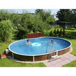 Piscine Ovale Azuro Luxe PoolMarina Autoportante ou Enterrée 5.5x3.7x1.2