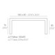 Jut Mesa 180 Table rectangular Vondom black