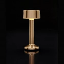 Luminaire de Table Imagilights Led Sans Fil Collection Moments Doré Cylindre