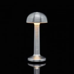 Luminaire de Table Imagilights Led Sans Fil Collection Moments Argenté Dôme