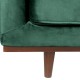 Sofa 2 Orte Vintage grün samt und Nussbaum Walnuss KosyForm Mantis