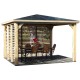 Chiosco giardino in legno Blueterm 12,32 m2 con 2 pareti Habrita