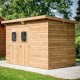 Giardino Shelter Legno Massello Habrita 6,45 m2 e Tetto in acciaio