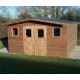 Abri de Jardin Thermabri en Bois massif Habrita 19,69 m2 avec Toiture en acier