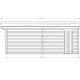 Thermabri Garden Refugio en Madera Maciza de 23,82 m2 con Techo de Acero Habrita