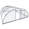Zwembadschuilplaats in aluminium en polycarbonaat 394 x 854 x 140
