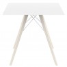 Eettafel Vondom Faz Wood Tray 80 White Carre en White Oak Feet