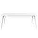 Table Vondom Faz Wood Tray 200x90 White and Feet White Oak