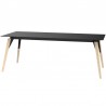 Tafel Vondom Faz Wood Tray 200X90 Zwart en Wit Eiken Voeten