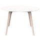 Tisch Rund vondom Faz Wood Platte Weiß und Fuß Eiche Gebleicht Durchmesser 120cm H74cm