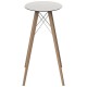 Ronde tafel Vondom Faz Houten Dienblad Witte Toren Zwart en Voeten Naturel Eiken Diameter 120cm H74cm