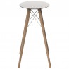 Ronde tafel Vondom Faz Houten Dienblad Witte Toren Zwart en Voeten Naturel Eiken Diameter 120cm H74cm