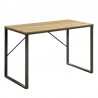 Rechthoekig bureau 120x60 licht hout en zwart metaal KosyForm