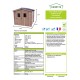 Abri de Jardin Habrita Dalia en bois massif 5,32 m2 avec toit plaques ondulées