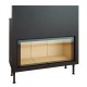 Inserto per camino a legna FM-IT-100 da 14,5 kW con calore ventilato