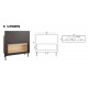 Inserto de chimenea de leña FM-IT-100 de 14.5kW con calor ventilado