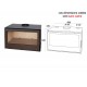 Insert Wood Stove Classic Vision Termofoc 14kW with support