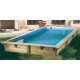 Zwembad Hout Ubbink Sunwater 300x555 H140 Liner Blauw