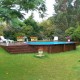 Piscine Bois Ubbink Océa 400X610 H130cm Liner Bleu