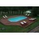 Piscine Bois Ubbink Océa 400X610 H130cm Liner Beige