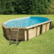 Piscine Bois Ubbink Océa 400X610 H130cm Liner Beige
