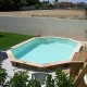 Piscine Bois Ubbink Océa 400X610 H130cm Liner Gris