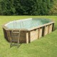 Piscine Bois Ubbink Océa 400X610 H130cm Liner Gris